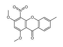 1,3-dimethoxy-6-methyl-4-nitroxanthen-9-one结构式
