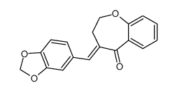 4-benzo[1,3]dioxol-5-ylmethylene-3,4-dihydro-2H-benzo[b]oxepin-5-one结构式