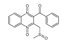 [3-(methylsulfinylmethyl)-4-oxido-1-oxoquinoxalin-1-ium-2-yl]-phenylmethanone结构式