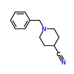 1-Benzyl-4-piperidinecarbonitrile Structure