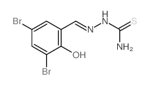 [[(Z)-(3,5-dibromo-6-oxo-1-cyclohexa-2,4-dienylidene)methyl]amino]thiourea Structure