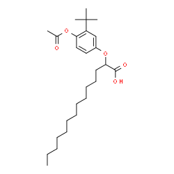 2-(p-acetoxy-m-isobutylphenoxy)myristic acid Structure