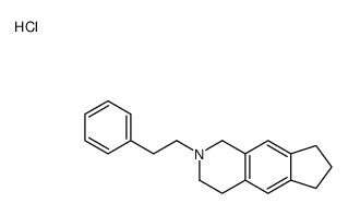 2-(2-phenylethyl)-1,3,4,6,7,8-hexahydrocyclopenta[g]isoquinoline,hydrochloride结构式