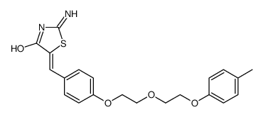 (5Z)-2-amino-5-[[4-[2-[2-(4-methylphenoxy)ethoxy]ethoxy]phenyl]methylidene]-1,3-thiazol-4-one结构式