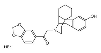 Morphinan-3-ol,17-(3,4-methylenedioxy)phenacyl-,hydrobromide,(-) Structure