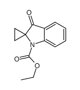 ethyl 3'-oxospiro[cyclopropane-1,2'-indole]-1'-carboxylate结构式