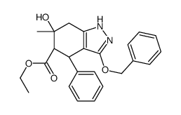 ethyl (4S,5R,6S)-6-hydroxy-6-methyl-4-phenyl-3-phenylmethoxy-1,4,5,7-tetrahydroindazole-5-carboxylate结构式