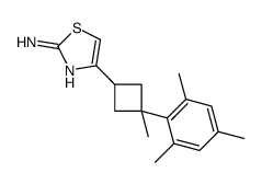 4-[3-methyl-3-(2,4,6-trimethylphenyl)cyclobutyl]-1,3-thiazol-2-amine Structure