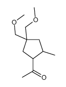 1-[4,4-bis(methoxymethyl)-2-methylcyclopentyl]ethanone Structure
