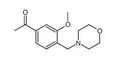 1-[3-甲氧基-4-(吗啉甲基)苯基]-1-乙酮结构式