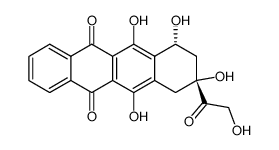 4-demethoxyadriamycinone Structure