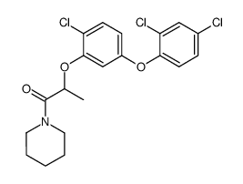 2-[2-Chloro-5-(2,4-dichloro-phenoxy)-phenoxy]-1-piperidin-1-yl-propan-1-one结构式
