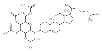 b-D-Glucopyranoside, (3b)-cholest-5-en-3-yl,2,3,4,6-tetraacetate structure