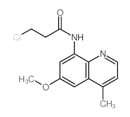 3-chloro-N-(6-methoxy-4-methyl-quinolin-8-yl)propanamide结构式
