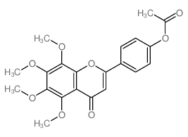 4H-1-Benzopyran-4-one,2-[4-(acetyloxy)phenyl]-5,6,7,8-tetramethoxy- Structure