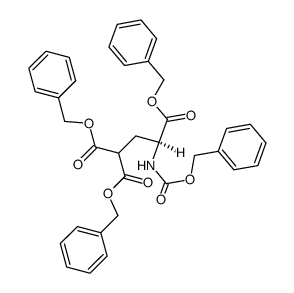 tribenzyl 3-(((benzyloxy)carbonyl)amino)propane-1,1,3-tricarboxylate Structure