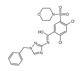 N-(1-benzyl-1,2,4-triazol-3-yl)-2,4-dichloro-5-morpholin-4-ylsulfonylbenzamide结构式