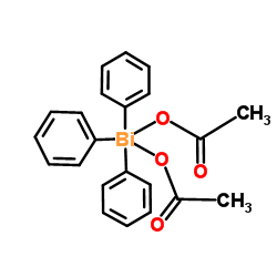 Diacetoxy(triphenyl)-λ5-bismuthane Structure