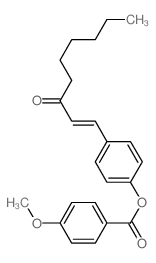 Benzoicacid, 4-methoxy-, 4-(3-oxo-1-nonenyl)phenyl ester, (E)- (9CI) Structure