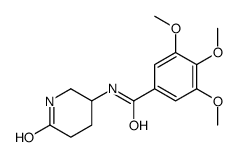 3,4,5-trimethoxy-N-(6-oxopiperidin-3-yl)benzamide结构式