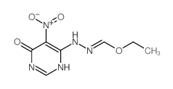 Methanehydrazonic acid,N-(1,6-dihydro-5-nitro-6-oxo-4-pyrimidinyl)-, ethyl ester picture