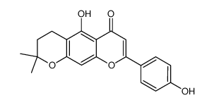 5-hydroxy-8-(4-hydroxyphenyl)-2,2-dimethyl-3,4-dihydro-2H,6H-pyrano[3,2-g]chromen-6-one结构式