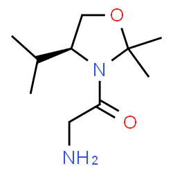 Oxazolidine, 3-(aminoacetyl)-2,2-dimethyl-4-(1-methylethyl)-, (S)- (9CI)结构式