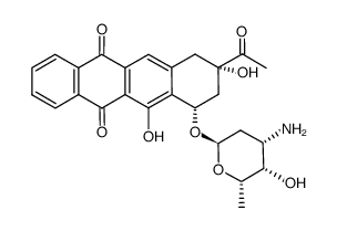 4-demethoxy-11-deoxydaunomycin Structure