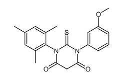 1-mesityl-3-(3-methoxyphenyl)-2-thioxodihydropyrimidine-4,6(1H,5H)-dione Structure