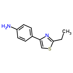 Thiazole, 4-(p-aminophenyl)-2-ethyl- (8CI)结构式