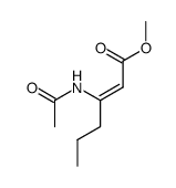 3-Acetylamino-2-hexensaeure-methylester结构式