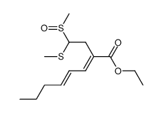 ethyl 2-(2-(methylsulfinyl)-2-(methylthio)ethyl)octa-2,4-dienoate结构式