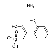 2-(o-hydroxyphenyl)-2-hydroxyiminoethanesulfonic acid ammonium salt Structure