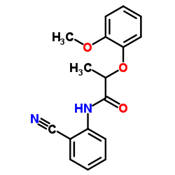 N-(2-Cyanophenyl)-2-(2-methoxyphenoxy)propanamide结构式