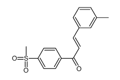 3-(3-methylphenyl)-1-(4-methylsulfonylphenyl)prop-2-en-1-one Structure