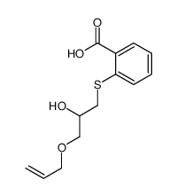 2-(2-hydroxy-3-prop-2-enoxypropyl)sulfanylbenzoic acid Structure