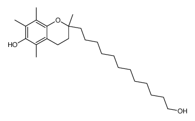 2-(12-hydroxydodecyl)-2,5,7,8-tetramethyl-3,4-dihydro-2H-chromen-6-ol结构式