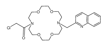 16-(quinolin-2-ylmethyl)-7-(chloromethylcarbonyl)-1,4,10,13-tetraoxa-7,16-diaza-cyclooctadecane Structure