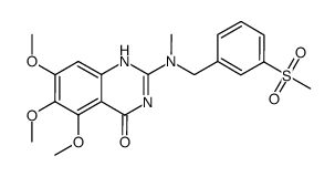 2-[(3-methanesulfonyl-benzyl)-methyl-amino]-5,6,7-trimethoxy-1H-quinazolin-4-one Structure