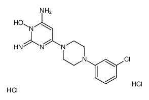 6-[4-(3-chlorophenyl)piperazin-1-yl]-3-hydroxy-2-iminopyrimidin-4-amine,dihydrochloride Structure