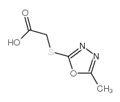 (5-METHYL-[1,3,4]OXADIAZOL-2-YLSULFANYL)-ACETIC ACID结构式