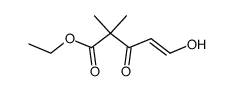 5-Hydroxy-2,2-dimethyl-3-oxo-4-pentensaeureethylester结构式