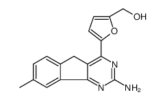 2-Furanmethanol, 5-(2-amino-8-methyl-5H-indeno[1,2-d]pyrimidin-4-yl) Structure