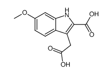 3-carboxymethyl-6-methoxy-indole-2-carboxylic acid Structure