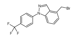 4-(bromomethyl)-1-[4-(trifluoromethyl)phenyl]indazole Structure