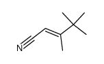 (2E)-3,4,4-trimethylpent-2-enenitrile结构式