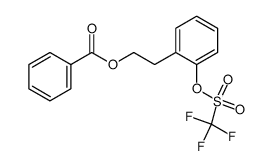 2-(((trifluoromethyl)sulfonyl)oxy)phenethyl benzoate Structure