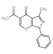 Pyrano[2,3-c]pyrazol-4(1H)-one,5-acetyl-3-methyl-1-phenyl- Structure