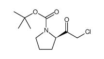 1-Pyrrolidinecarboxylic acid, 2-(2-chloroacetyl)-, 1,1-dimethylethyl ester, (2R) Structure