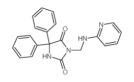 2,4-Imidazolidinedione,5,5-diphenyl-3-[(2-pyridinylamino)methyl]-结构式